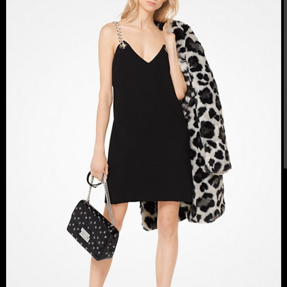 Michael Kors Women's Black Chain-strap Dress